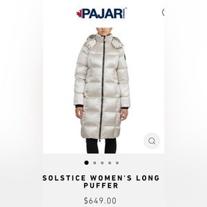 Pajar women’s champagne solstice coat